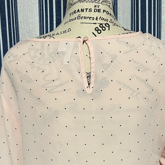 Elle pink polka dot blouse - Picture 3 of 3